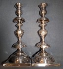Pair Of Antique Norblin   Co 12  Sabbath Candlesticks Warsaw Poland Circa 1880