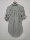 J  Crew Womens 100  Cotton Popover Roll Tab Sleeve Shirt C9354 Small Sage Green