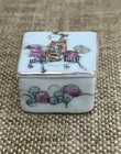 Vintage Chinese Rider On Qilin Horse Porcelain Covered Salt Cellar Snuff Box