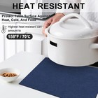 Cloth Placemats Set Of 6  Cotton Linen Blend Machine Washable Durable    navy Blue