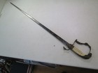 Us Militia Eagle Head West Point Sword No Scabbard Blue And Gold Etched Blade