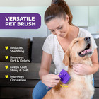 Self-cleaning Slicker Brush For Dogs And Cats - Grooming Tool - Purple