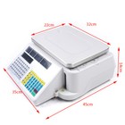 66lbs Digital Label Printing Computing Scale Price Market Printer Food Scale Usa