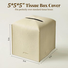 Tissue Box Cover  Square Tissue Box Holder With Magnetic Bottom Belt  Aesthetic 