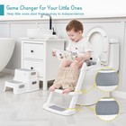 Potty Training Toilet Seat With Step Stool Ladder  Toddler Kids Potty Seat Fo   