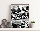 Vintage Reefer Madness Poster Cannabis Marijuana Weed Prohibition