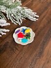 Dollhouse Miniature Christmas Cookie Platter Tray Holiday Santa 1  Scale 1 12 R