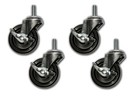 2 1 2  Caster W  5 16  X 1  Threaded Stem  Polyolefin Wheel  Side Brake