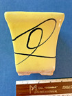 Vintage Mcm  Pottery Ceramic Yellow Square Planter Pot 3 5    X 3    Scribble Design