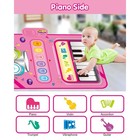 Kids Musical Piano   Drum Mat Pink Ages 1  6 Instrument Sounds Adjustable Volume