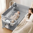 4-in-1 Portable Baby Bassinet   Crib Sleeper With Diaper Changer  Foldable Playa
