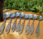 Rare Vintage 800 Silver Spoon Set - 8 Spoons With Storage Bag