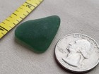 Genuine Beach Sea Glass Surf Tumbled Teal Forest Green Blue Frosted Pendant F01