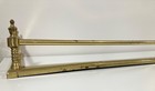 Vintage Brass Fireplace Fender Hearth Guard Rail - 48 Inches Wide