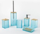 Bathroom Accessory Set  6 Pcs Bathroom Accessories Set  Soap Light Blue