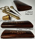 Antique French Napol  on Iii Sewing Etui Necessaire  Sterling   18k Vermeil Tools