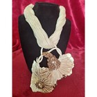 Art Pottery Pin Brooch necklace Earthtones   Bronze Artist Signed - Estate Find 