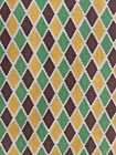  vintage Feed Sack  1930-50sbrown Green   Yellow Diamond Shapes 52  L X 36  W