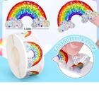 40 Pieces Round 1 1  Shiny Glitter Rainbow Stickers Party Decor Envelope Seals