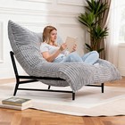 Bean Bag Chair Giant Lounge Chair With Metal Base For Living Room Lazy Sofa Bed