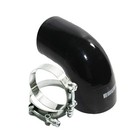 For Reducer 4  To3  90degree Silicone Hose Coupler Turbo Intercooler Black clamp