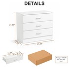 P2 Particleboard Bedside Table With Melamine Finish Drawer Cabinet Lockers White