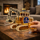 Excavator Whiskey Decanter     Unique Bar Decor  Construction Gift  Vintage Liquor