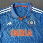 India Cricket Team Jersey Shirt Mens Medium Blue Adidas Dream 11 Aroready Polo