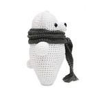 White-grey Bear Handmade Amigurumi Stuffed Toy Knit Crochet Doll Vac