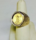 Men s Coin American Eagle Ring With Vintage Design Ring 14k Yellow Gold Plated