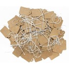 200pcs Kraft Price Tags Writable Labels W  String Jewelry Clothing Crafts New