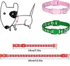 12 Pack Puppy Collars For Litter  Adjustable Puppy Id Collars Soft Nylon Whel   