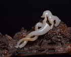 4 3  Chinese Natural Hetian Jade Nephrite Carved Fengshui Horse Statue