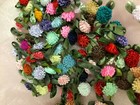 100 Polyester Daisy Flower 3 8  Applique Sewing Bow Craft Mix Color 1255