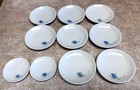 Vintage Chilton Toys Mini Plates Blue Floral Child Tea Set Doll Dishes Lot Of 8