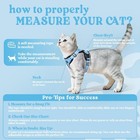 Rabbitgoo Cat Pet Harness Adjustable Escape Proof Reflective Vest Light Blue S