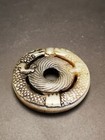 Rare Ancient Chinese Old Jade Hand Carved Ancient Dragon Bi Statue Piece M06