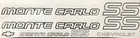 1985-1986 Monte Carlo Ss Exterior Vinyl Decals Kit