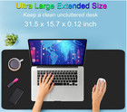 Large Extended Gaming Mouse Pad Mat  Stitched Edges Non-slip Waterproof Mousepad