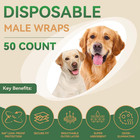 Dog Diapers Male 50 Count X-large Adjustable Male Dog Diapers Disposable dog Bel