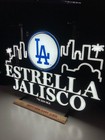      Estrella Jalisco Los Angeles Dodgers Led Craft Beer Bar Sign Light