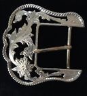 1 Western Rodeo Cowboy Filigree 3 Piece Buckle Set For 1 1 2  Wide Leather