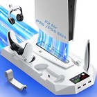 Ps5 Slim Stand Cooling Fan ps5 Controller Charging Station For Sony Playstation5
