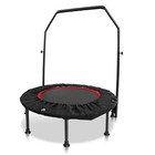 48  Fitness Foldable Trampoline For Adult Indoor Exercise Rebounder W handle Bar