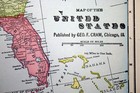 1909 Map Of The United States Original Color Geo  F  Cram 17    X 29   
