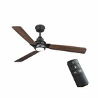 Home Decorators Ester 54  Led Indoor outdoor Matte Black Ceiling Fan W remote