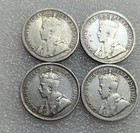 10 Cents 80  Silver  4  Coins Canad King George V  212