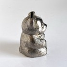 Vintage Silver Plated Bear With Bow Tye  Bank Cute Fun Gift 3 5    Mcm