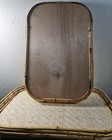 4 Vintage Wicker Rattan Bamboo Serving Trays Tiki Midcentury Modern Mcm Boho 