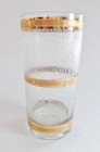 Culver Highball Icicle Glass Tumblers With Gold Trim Mcm Set Of 4 Vintage 22k